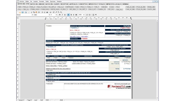 Editor de Plantillas de Formato para Personalizar el Diseño del Documento