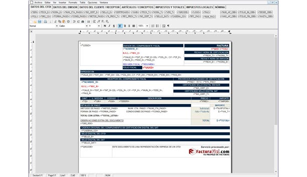 Editor de Plantillas de Formato para Personalizar el Diseo del Documento